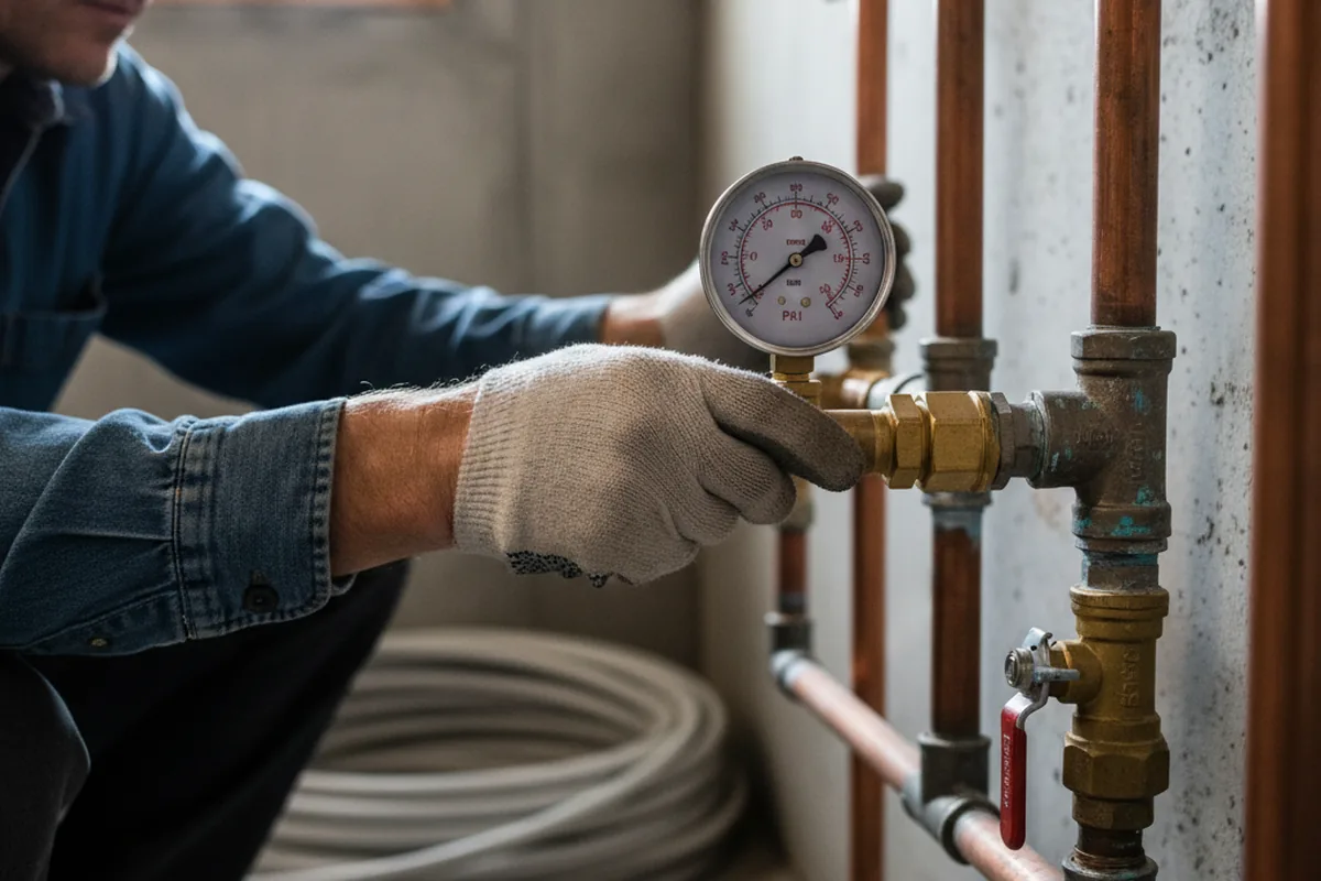 Pressure testing a repaired line during Water Line Repair in Arvada